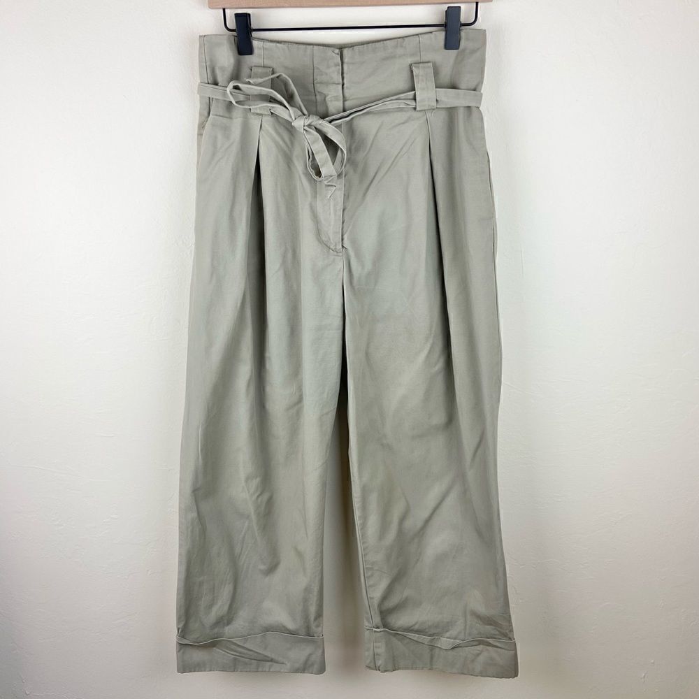 H&M Tie-Waist Olive Flood Pants